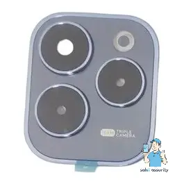 Camera Lens Glass with Frame for Infinix Hot 40 Pro Black